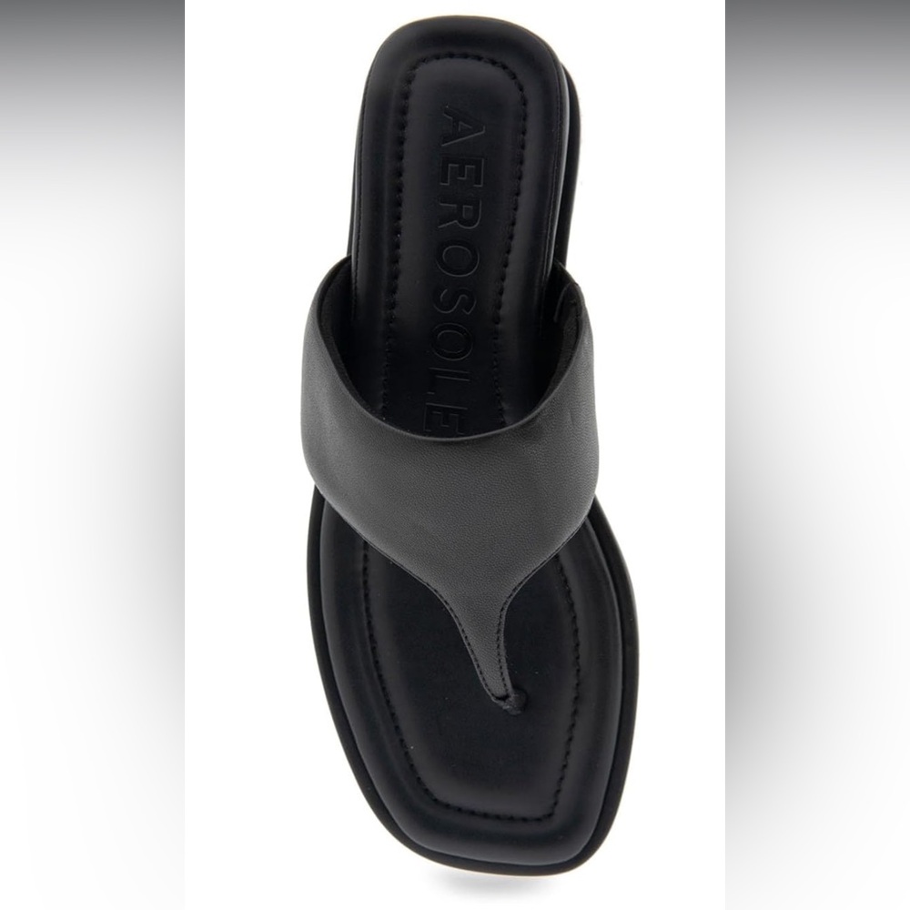 NWT • Aerosoles • Women's Barry Slide Sandal • 🖤 • Size 9 • Black Leather